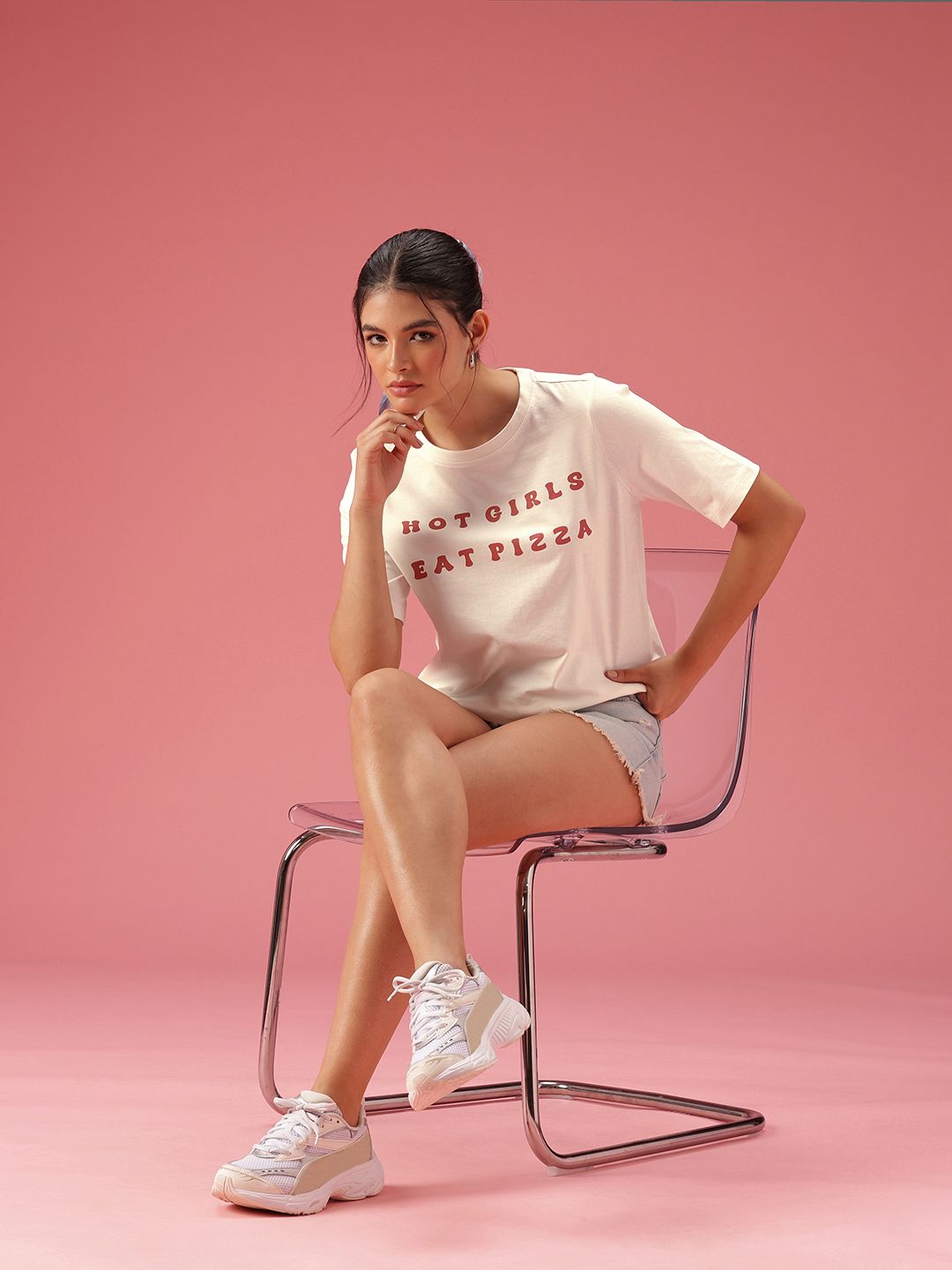 DressBerry Typography Printed Pure Cotton T-shirt