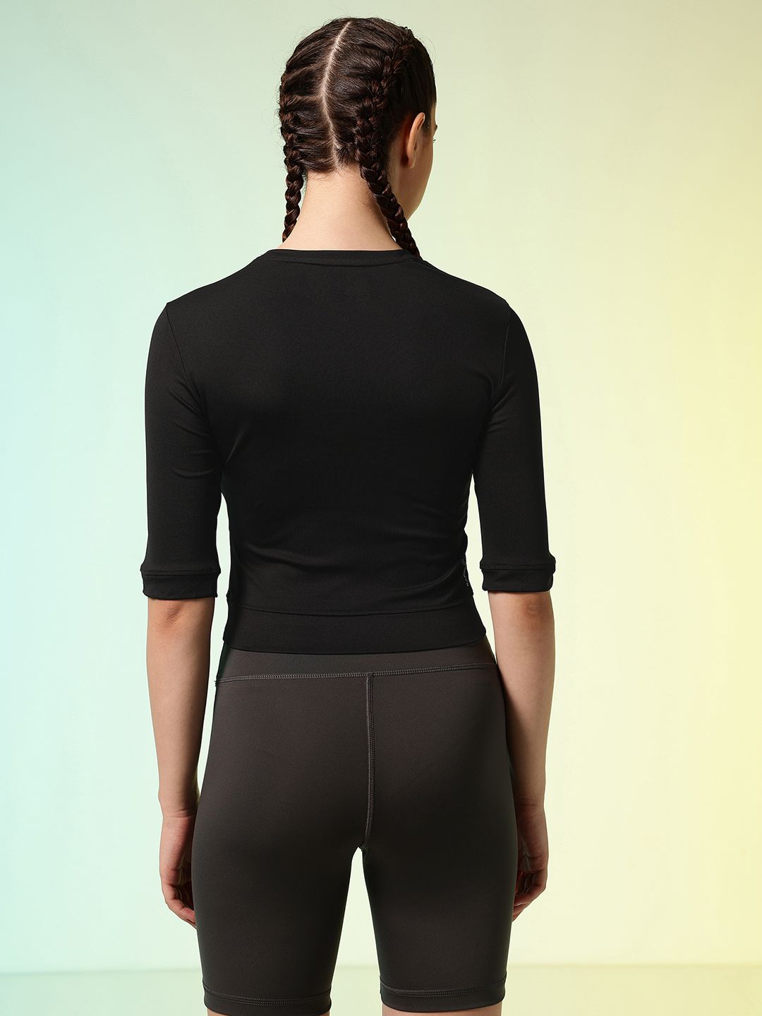 HRX by Hrithik Roshan ACTIVE-GODDESS Slim Fit Rapid Dry Training Crop T-shirt