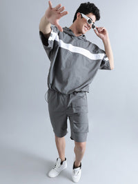 Bene Kleed Men Crushed Nylon Cargo Shorts