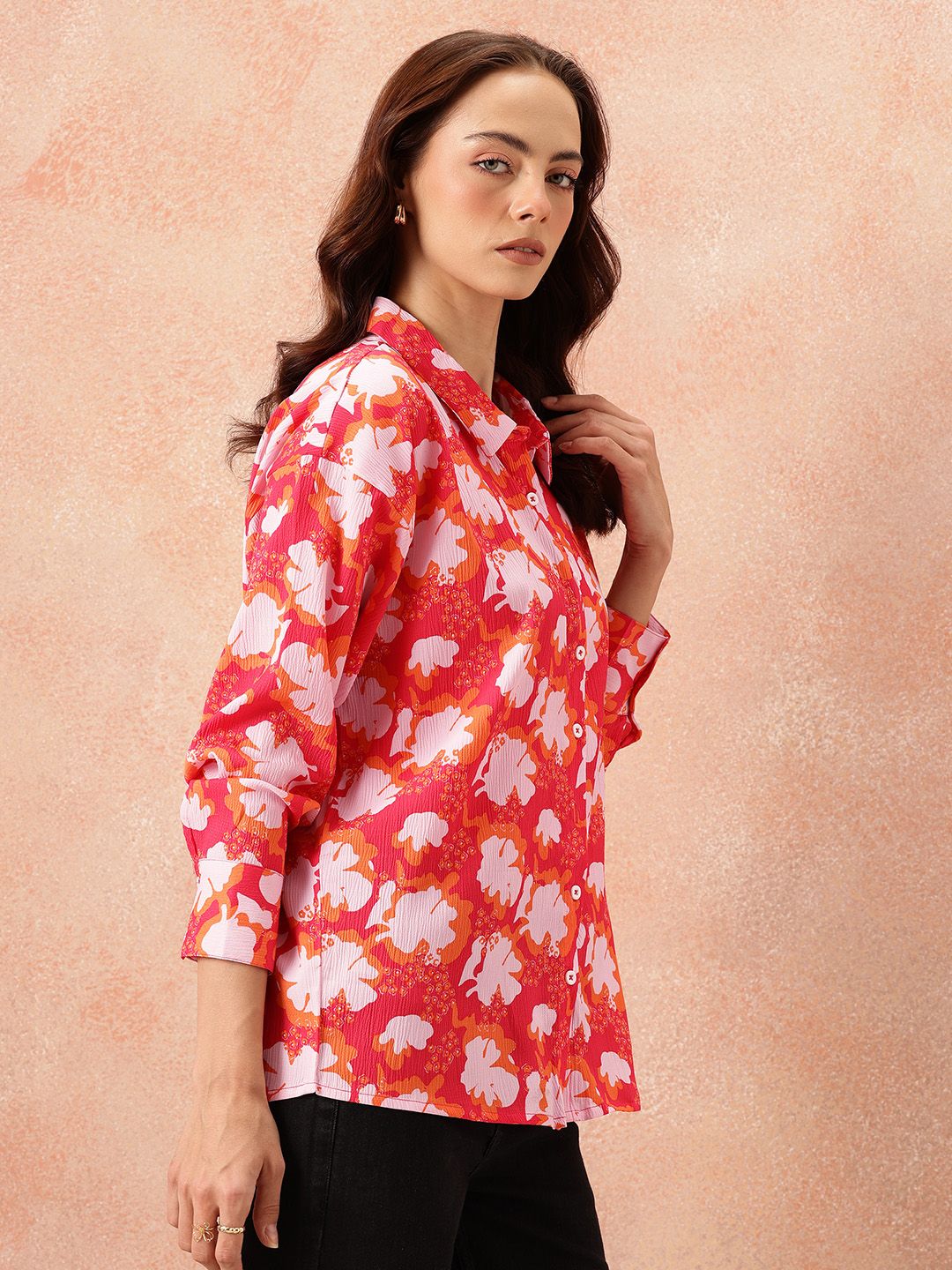 all about you Women Floral Printed Casual Shirt