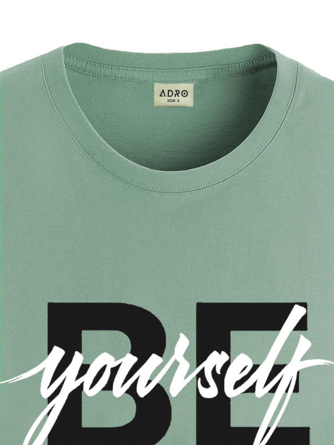 ADRO Men Typography Printed Applique T-shirt