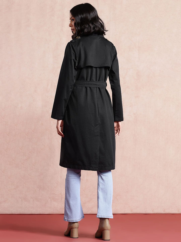 all about you Knee Length Pure Cotton Trench Coat