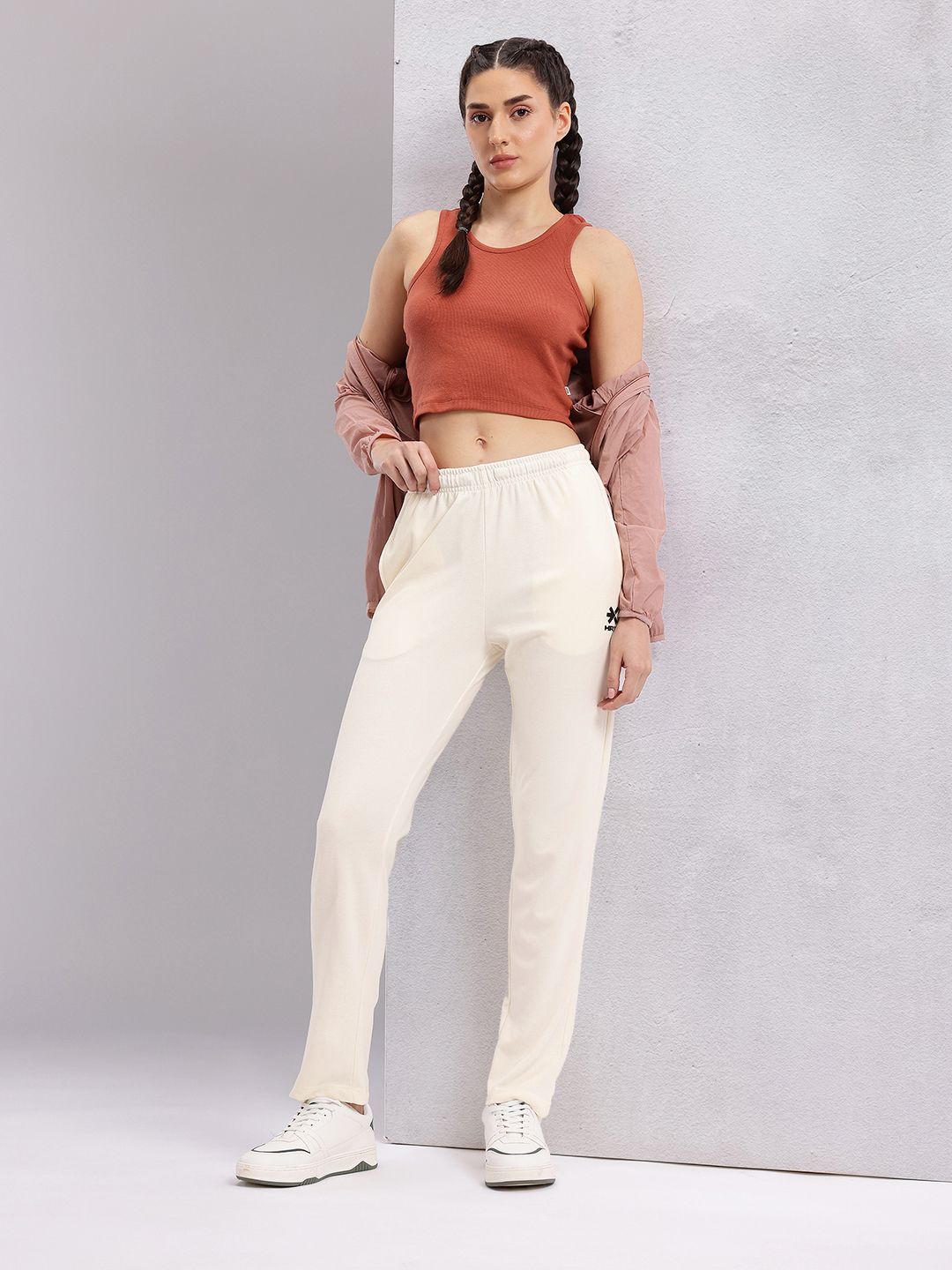 HRX by Hrithik Roshan Women Mid-Rise Regular Fit Lifestyle Track Pants