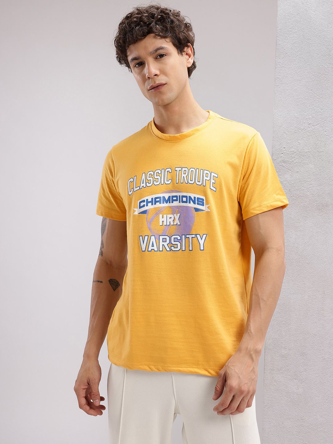 HRX by Hrithik Roshan Varsity Print Lifestyle T-shirt