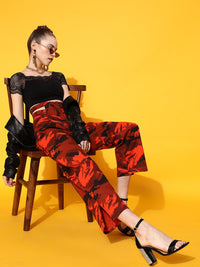 STREET 9 Women Orange Conversational Trousers