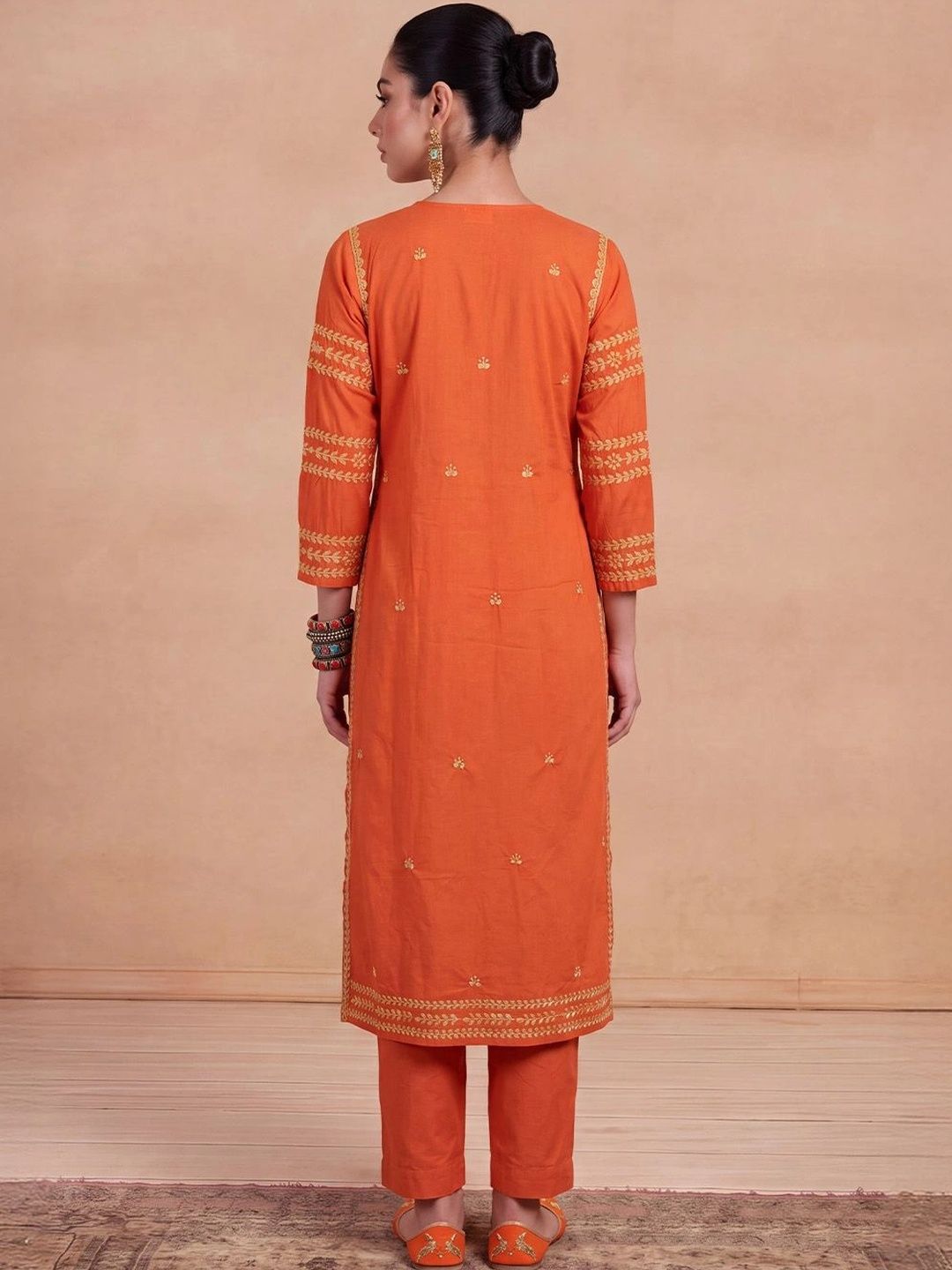 House of Chikankari Women Embroidered Thread Work Kurta