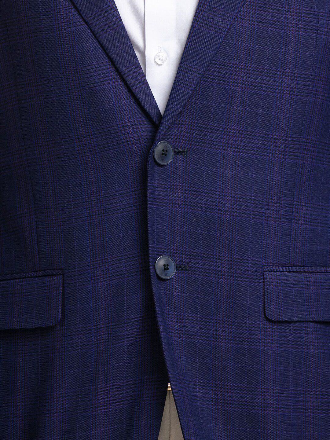 Raymond Men Checked Single Breasted Blazers