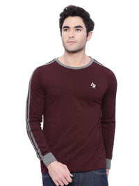 ADRO Men Solid Round Neck T-shirt