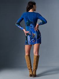 AND Floral Printed V-Neck Sheath Dress