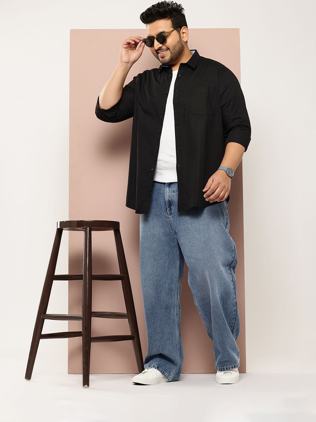 Thomas Scott Plus Size Regular Fit Button Down Collar Shirt