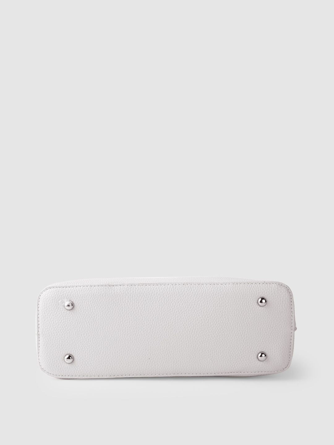 Lino Perros Grey Half Moon Handheld Bag with Detachable Sling Strap