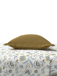 MYTRIDENT Doris Meadow Powder Flat 144TC Queen Cotton 1 Bedsheet with 2 Pillow Covers