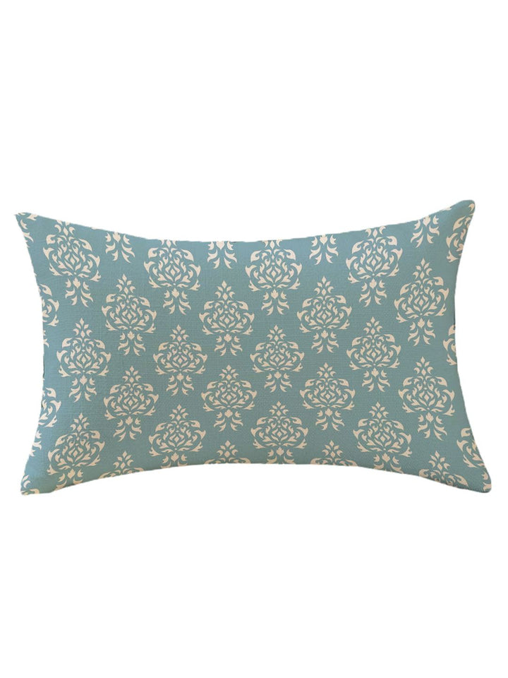 STITCHNEST Set of 2 Teal Blue Ethnic Motifs Rectangle Cushion Covers
