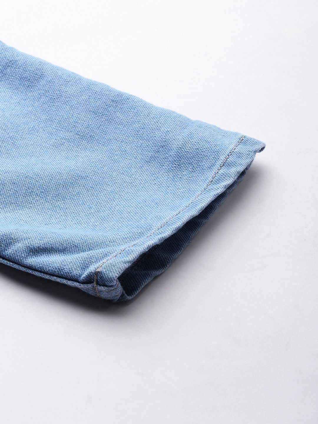 The Indian Garage Co Men Mildly Distressed Light Fade Jeans