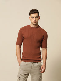 Mr Bowerbird Tailored Fit Cable Knit Pullover