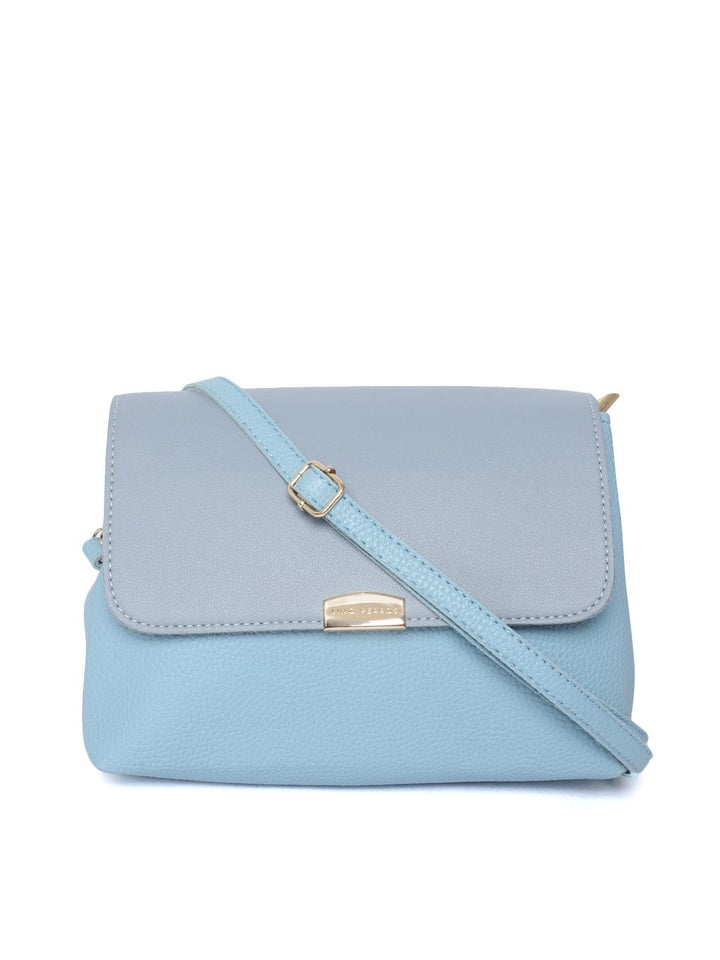 Lino Perros Blue Solid Sling Bag