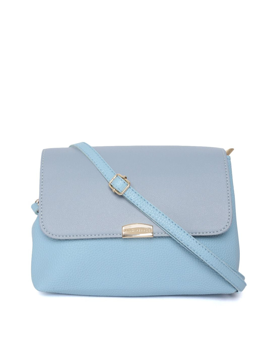 Lino Perros Blue Solid Sling Bag
