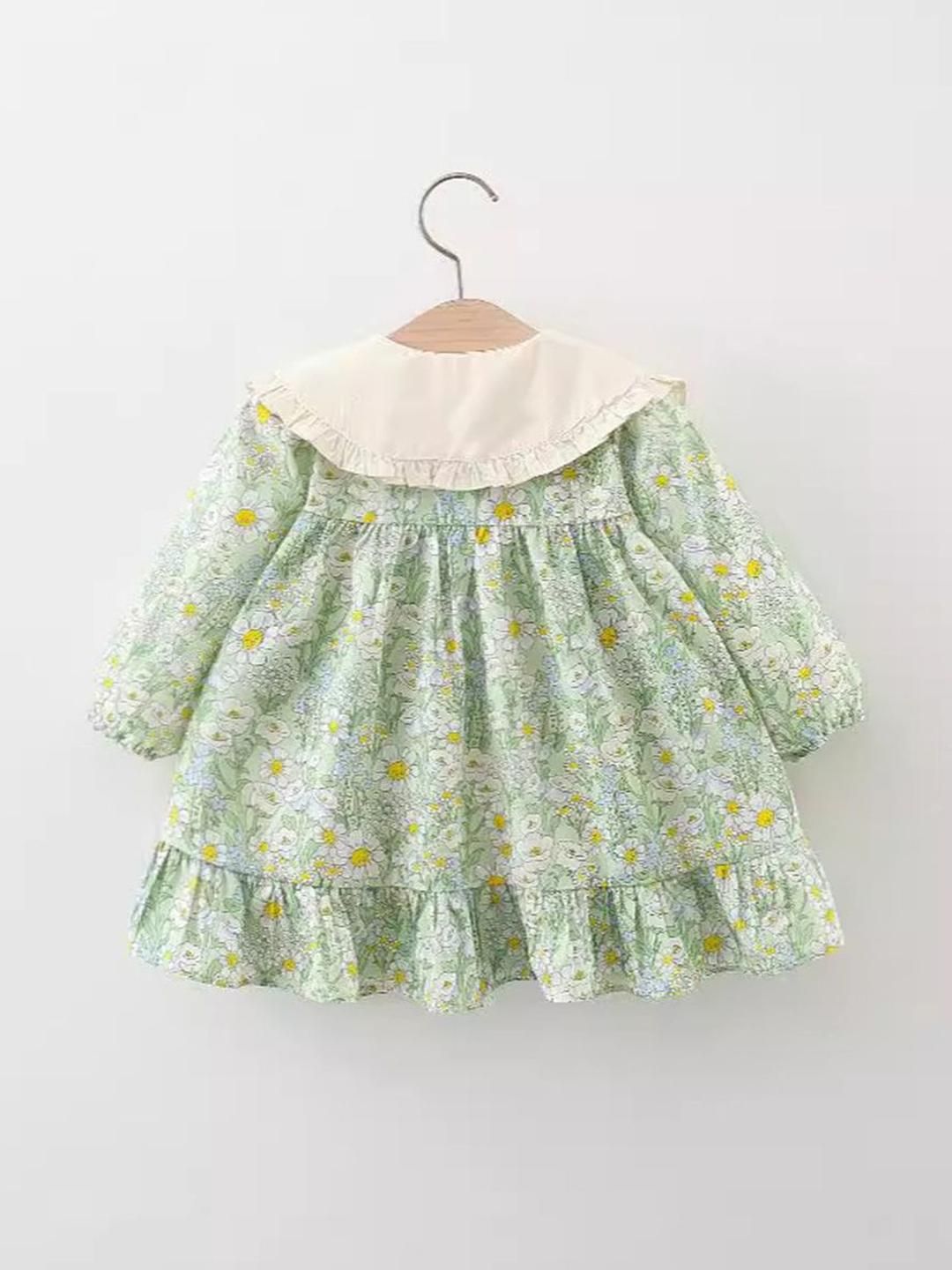 YK Floral Print Fit & Flare Dress