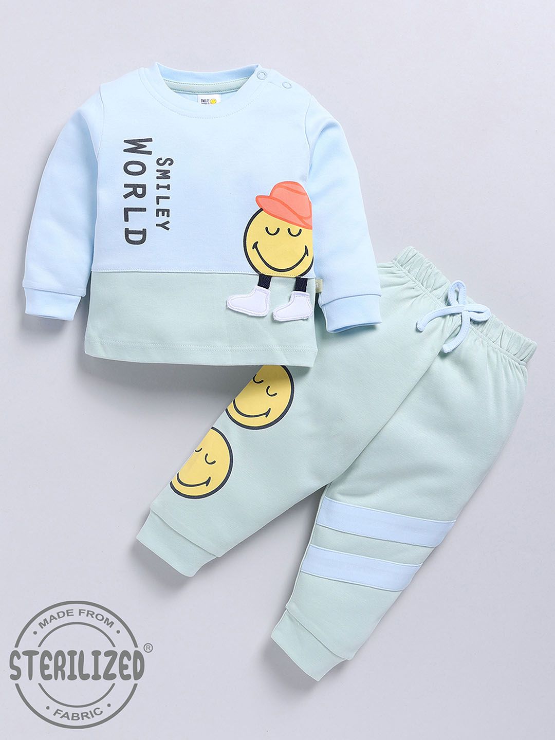 Moms Love Boys Pure Cotton Conversational Printed T-shirt and Joggers