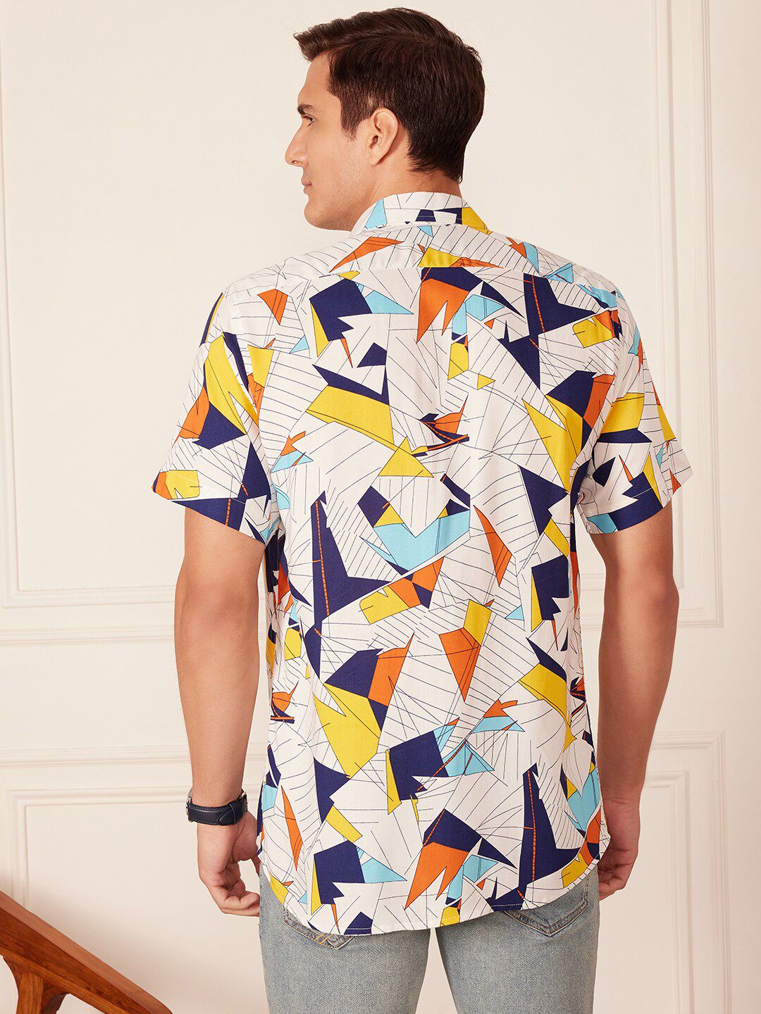 DENNISON  Smart Block Printed Casual Shirt