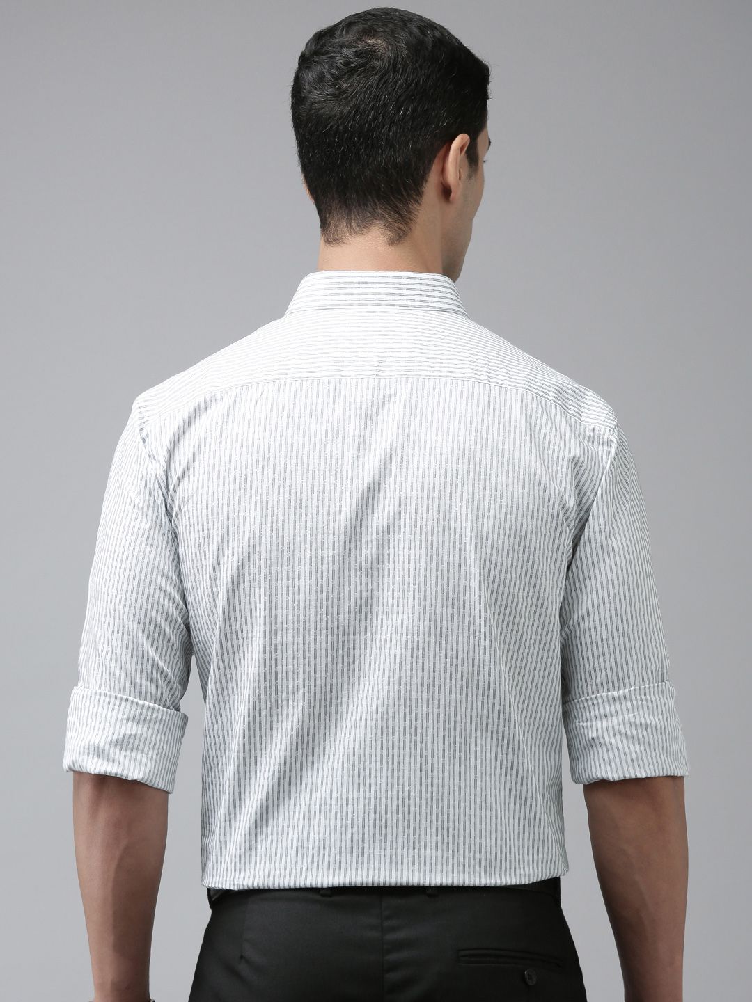 Park Avenue Men Slim Fit Striped Pure Cotton Formal Shirt