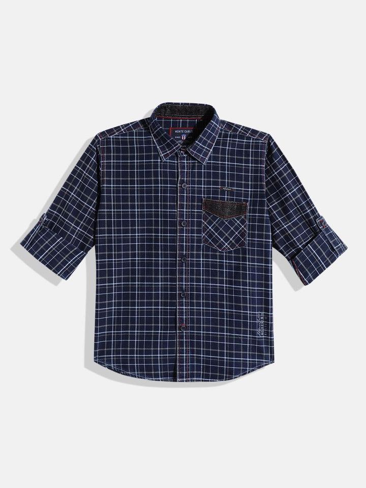 Monte Carlo Boys Checked Casual Smart Fit Shirt