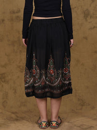Exotic India Embellished A-Line Mini Skirt