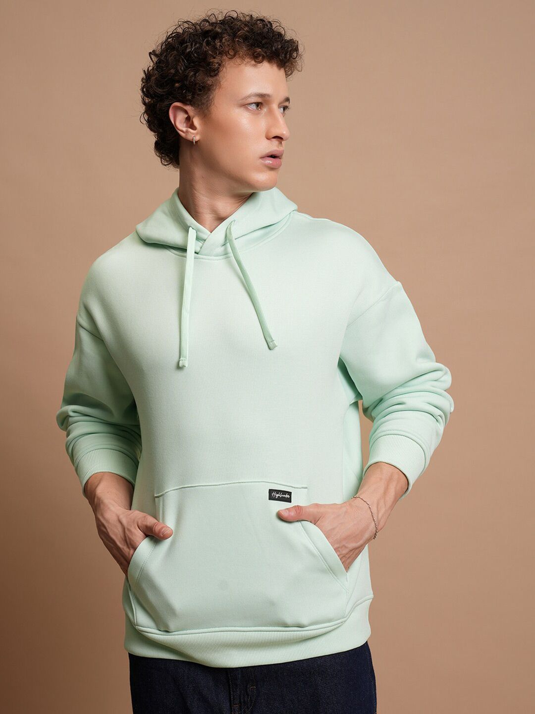 HIGHLANDER Oversized Drop Shoulder Hooded Pullover Sweatshirt