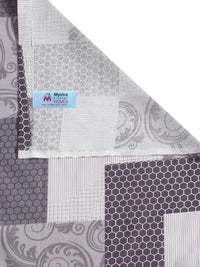 Myntra Elegant Homes Purple & White Geometric 400 TC Single Bedsheet with 1 Pillow Covers