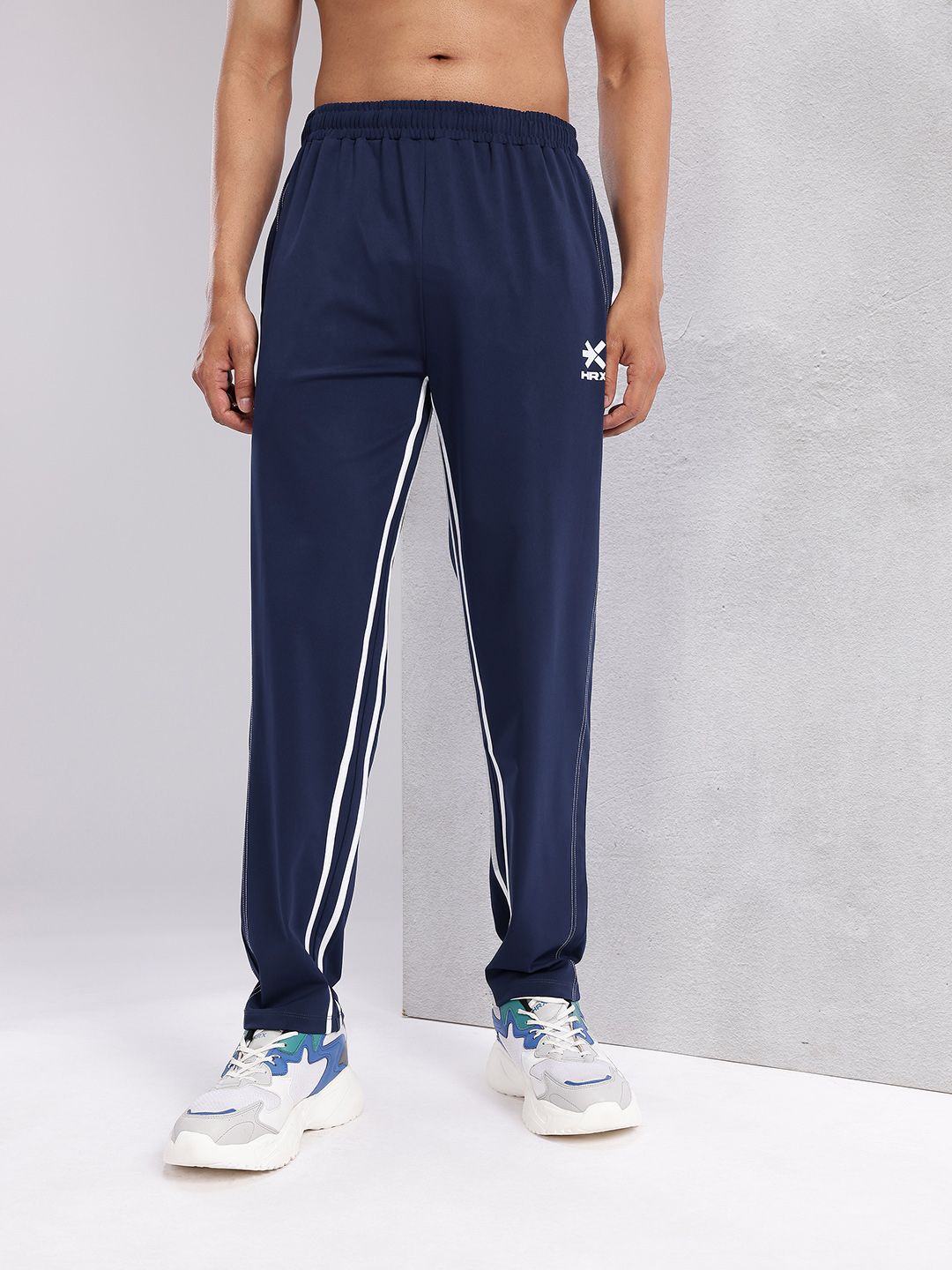 HRX by Hrithik Roshan Men Striped Detail Training Track Pants