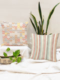 STITCHNEST Set Of 2 Multicoloured Geometric Square Cushion Covers