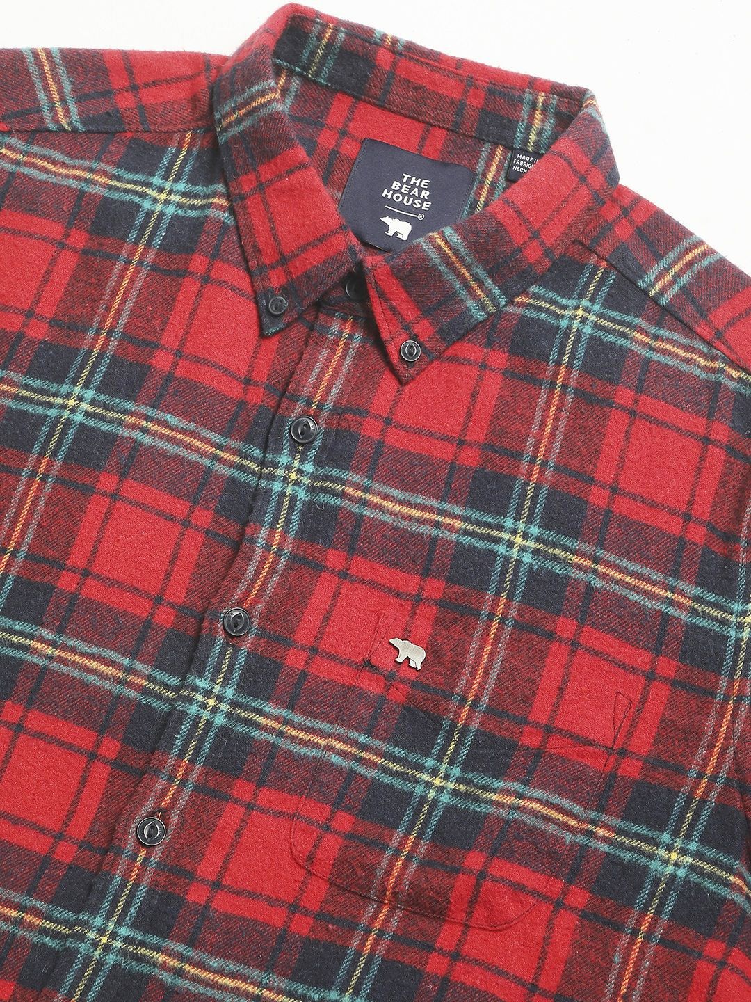 THE BEAR HOUSE Men Slim Fit Tartan Checks Opaque Checked Casual Shirt
