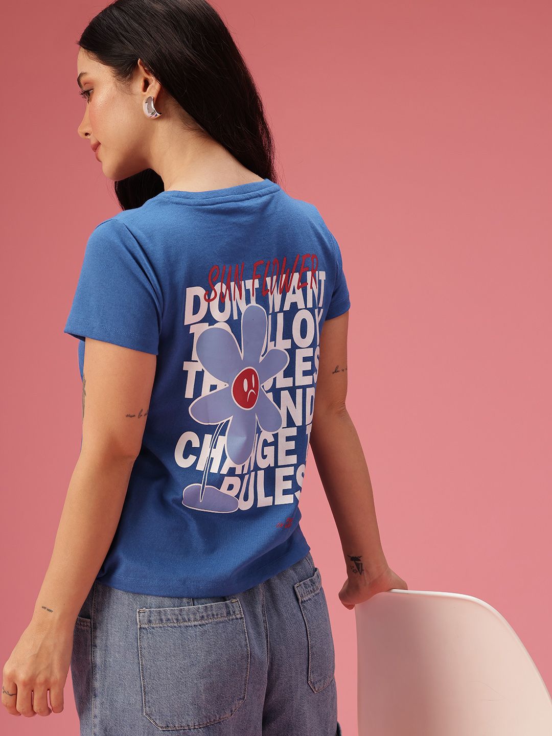 DressBerry Typography Printed T-shirt