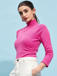 STREET 9 High Neck Fitted Top