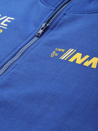 The Indian Garage Co Men Blue & Black Solid Sweatshirt