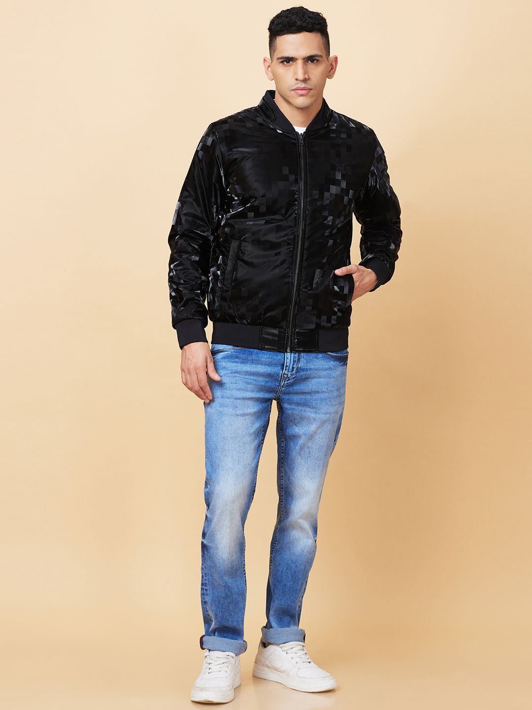 Being Human Checked Reversible Bomber Jacket