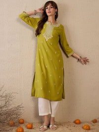 Indo Era Women Ethnic Motifs Embroidered Thread Work Kurta
