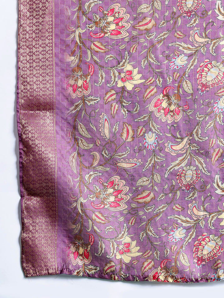 Indo Era Floral Embroidered Thread Work Kurta with Trousers & With Dupatta