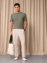 Mr Bowerbird Men Liberal Fit Pleated Trousers