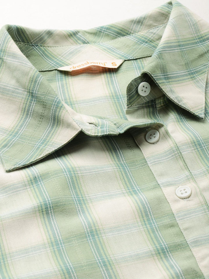 DressBerry Checked Casual Shirt with Tie