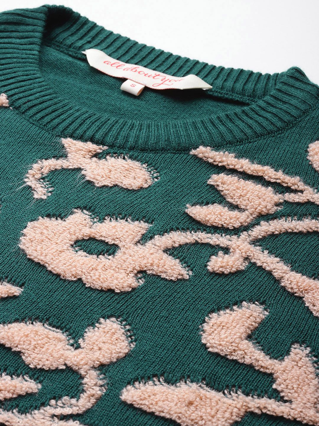 all about you Floral Design Pullover Sweaters