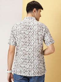 Thomas Scott Classic Abstract Printed Cotton Casual Shirt