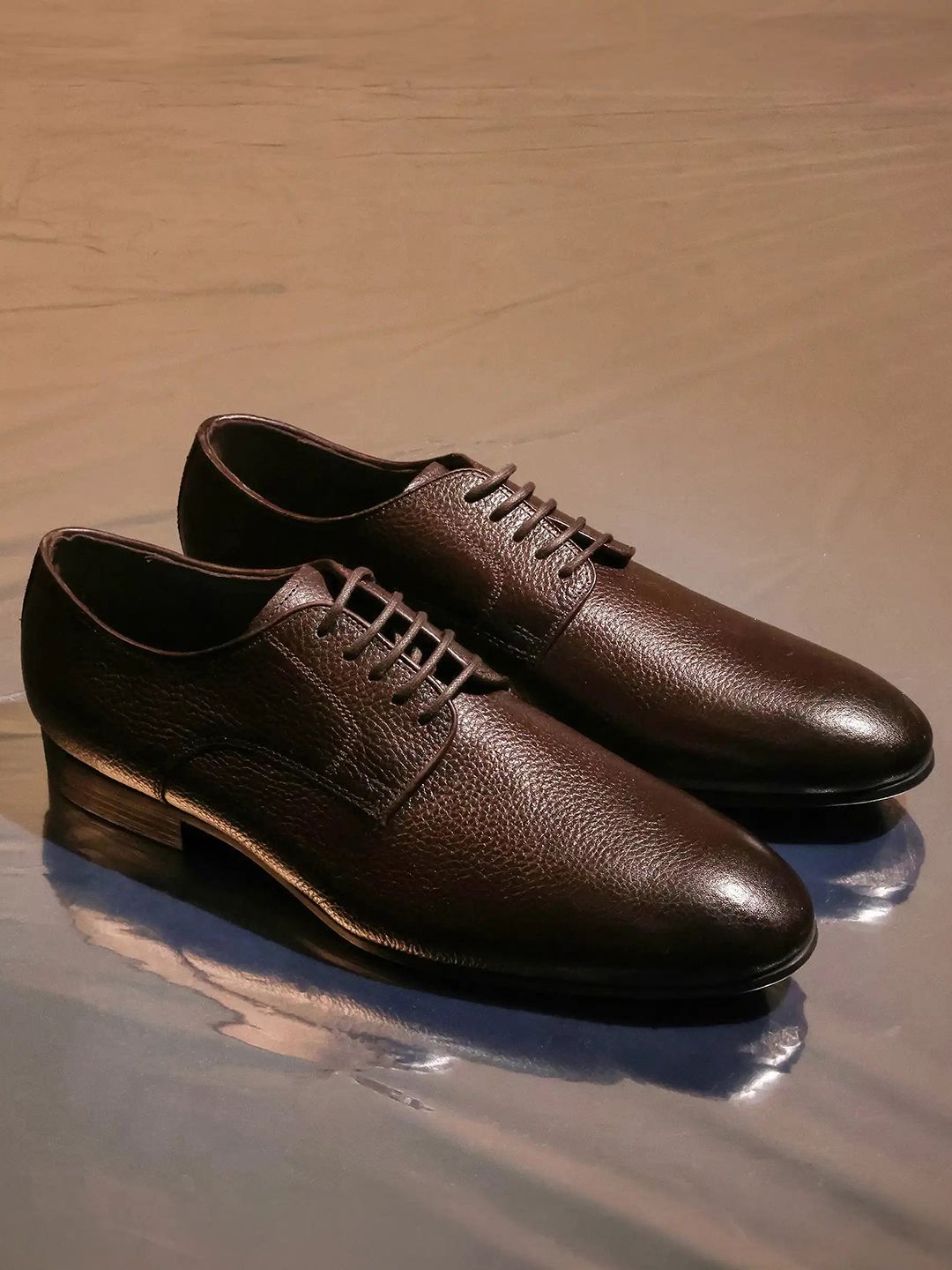 RARE RABBIT Men Leather Formal Regular Derbys