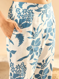 Indo Era Women Floral Printed Regular Kurta with Trousers