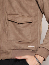 Kampus Sutra Windcheater Faux Fur Trim Cotton Bomber Jacket