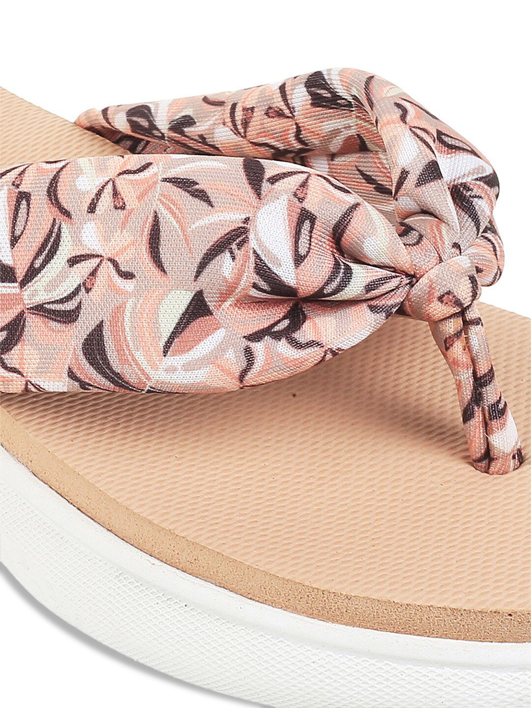 Metro Tropical Printed Open Toe Flats