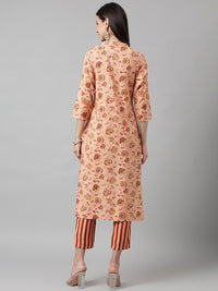 KALINI Women Floral Printed Regular Kurta with Trousers
