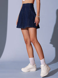 STREET 9 Denim Flared Maxi Skirt