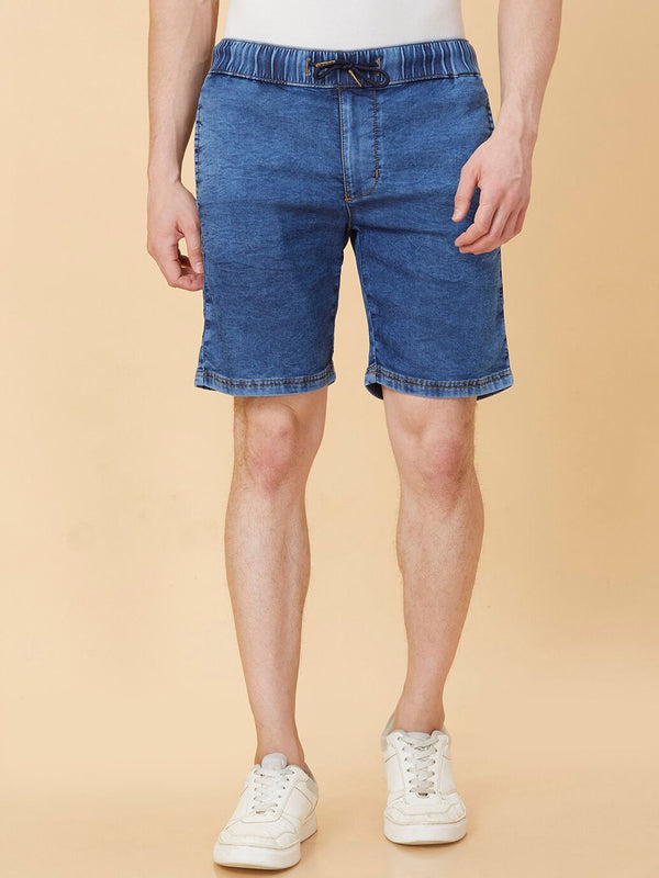 Being Human Men Washed Denim Shorts