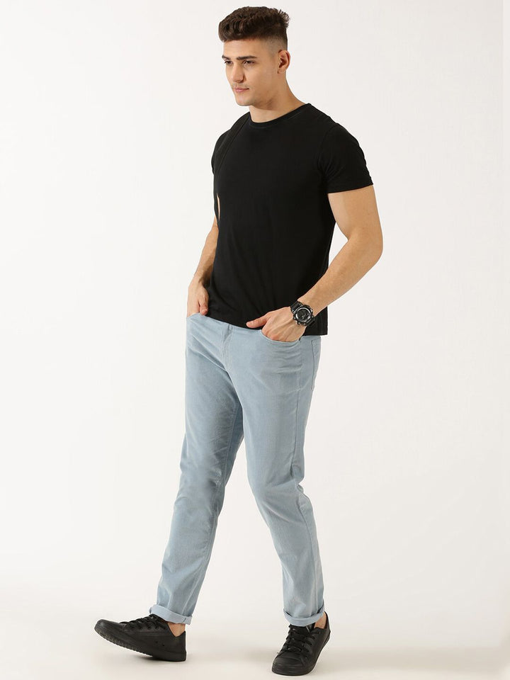Thomas Scott Men Regular Fit Corduroy Chinos Trousers